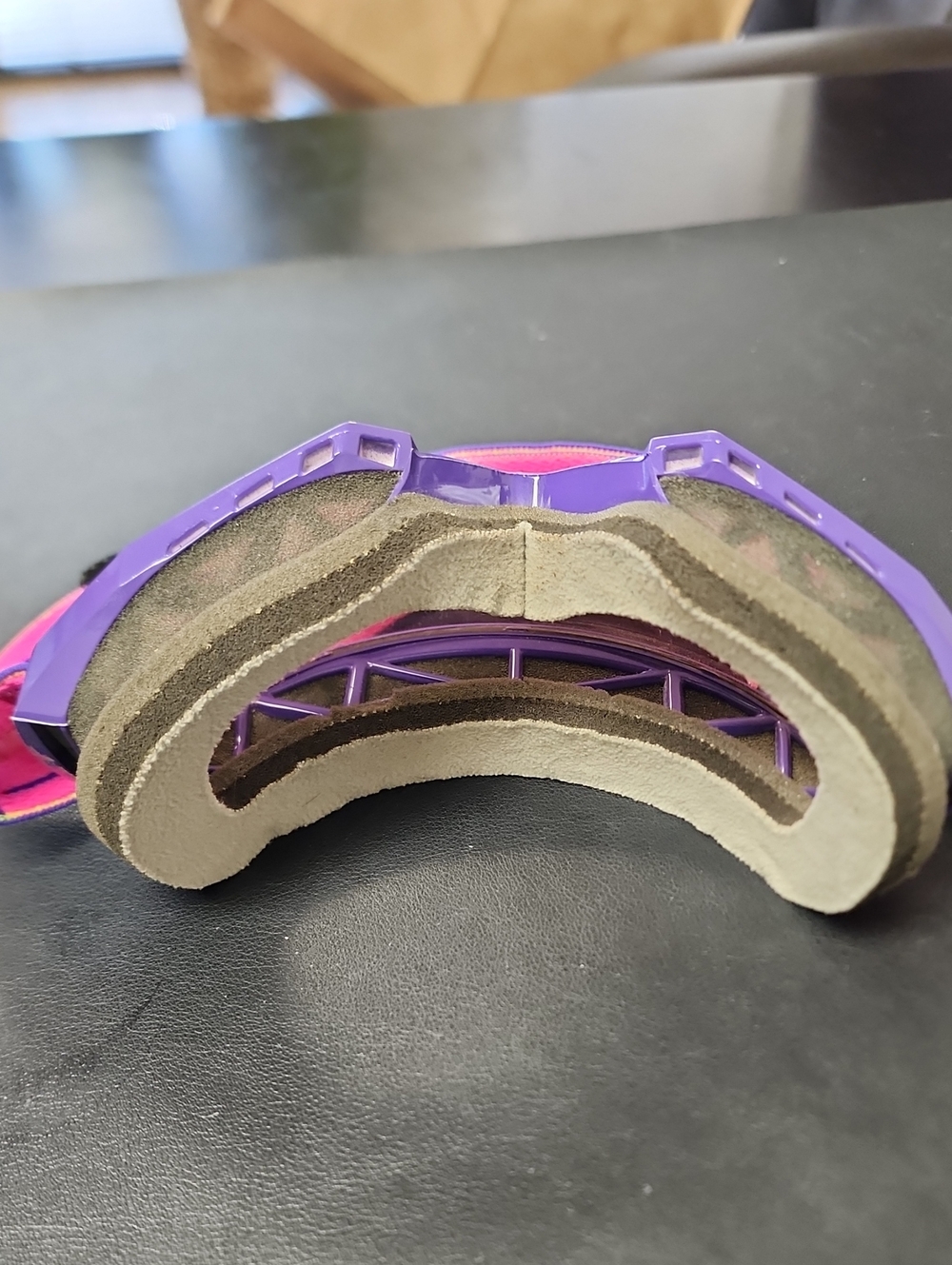 🥳Scott Hustle X MX goggles vibrant purple frame and a pink, Youth Size - Picture 5 of 14
